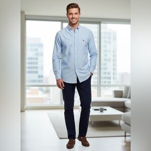 Vintage Ralph Lauren Light Blue Oxford Shirt Size 17 32/33